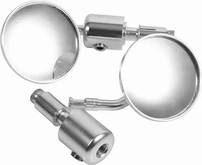 Zdjęcie produktu dla EVGATSAUTO motocyklowe lusterko wsteczne, 1 para okrągłych lusterek wstecznych 7/8" na kierownicę do skuterów motocyklowych (srebrne)