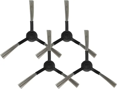 Produktbild von vhbw 4x Seitenbürste kompatibel mit Xiaomi Viomi V2 Pro V-RVCLM21B Saugroboter - Reinigungsbürsten Set, links/rechts, schwarz