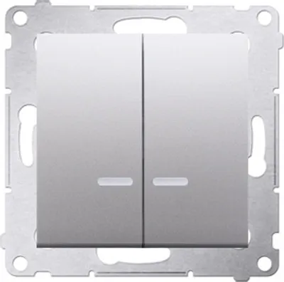 Obrázek produktu pro Kontakt-Simon DW5BL.01/43, Plast, Stříbrná, IP20, IP44, 250 V, 10 A, 75 mm