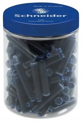 Produktbild von Schneider Tintenpatronen Blau Vorratspack 100 Stück