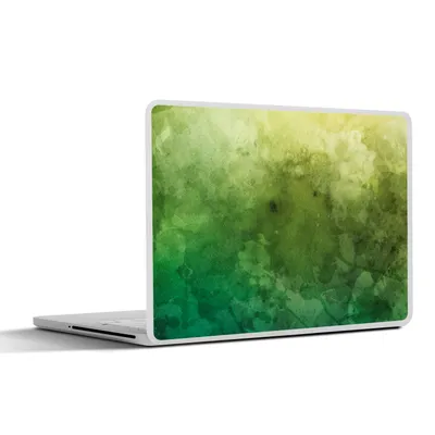 Produktbild von MuchoWow® Laptop Aufkleber Sticker Cover Aquarell - Flecken - Grün 36.5x27.5 cm - Laptop-Sticker