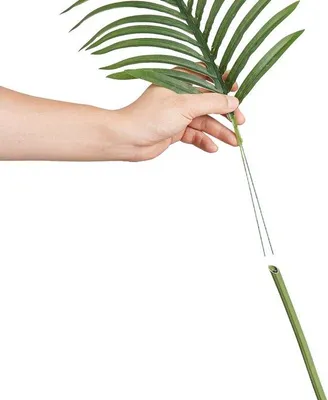 Zdjęcie produktu dla Sztuczna palma 1030 x 1030 x 1981 mm, sztuczna roślina z PE, w doniczce, wodoodporna, idealna dekoracja do sypialni, gabinetu i salonu