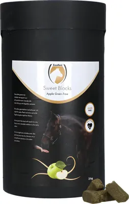 Productafbeelding van Uitstekende paardenkoekjes, zonder granen, met appel smaak, 3 kg