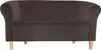 Produktbild von Sofa Milo MG05, braun, Füße aus Buche, Höhe 15 cm