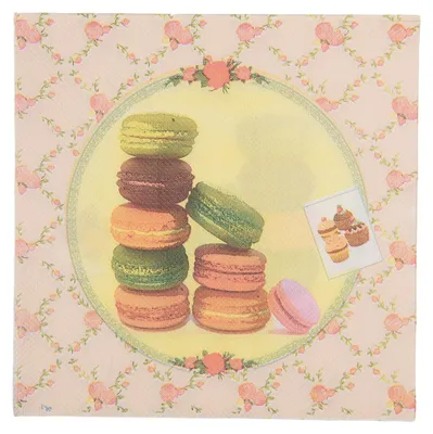 Obrázek produktu pro Clayre & Eef Papírové ubrousky, sada 20 ks, 33 x 33 cm, růžové