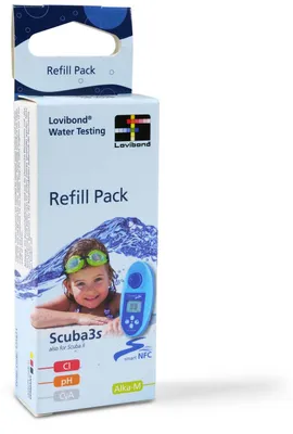 Produktbild von Refill Pack SCUBA II + 3s, Chlor, Brom, pH, CyA, Alka-M