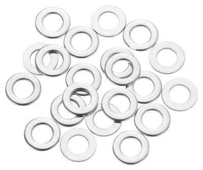 Produktbild von 20 Stück M5-Unterlegscheiben, 5x10x1mm flache Unterlegscheiben aus Edelstahl 304 für Schrauben, Bolzen, Automobilteile und Industriemaschinen.
