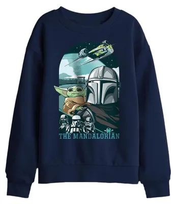 Productafbeelding van The Mandalorian & Grogu - Kinder sweatshirt TV34085 (128) (Marineblauw)
