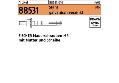 Produktbild von Mauerschraube R 88531 MR 12 x 100 Stahl galvanisch verzinkt