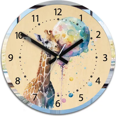 Produktbild von ModernClock, Wanduhr, Wanduhr für Kinder, 30 cm, Giraffe