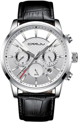 Produktbild von Watch Herren mit Lederarmband Armbanduhr Chronographen Analog Quarz Uhren für Männer Herrenuhr wasserdichte Mit Datum