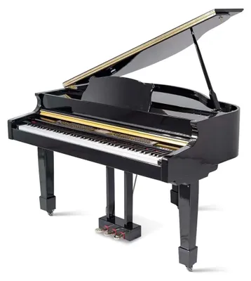 Produktbild von Digitalpiano Flügelklavier Klavier Hochglanz Schwarz Piano