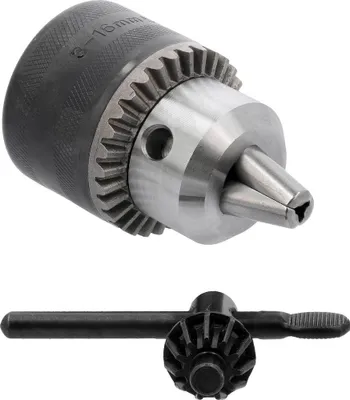Produktbild von YATO Bohrfutter & Schlüssel 3-16 mm 5/8' 16UNF – Metall Zahnkranzbohrfutter für Bohrmaschinen, Schlagbohrmaschinen