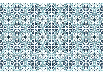 Image de Autocollants imitation carrelage pour la cuisine et la salle de bains – 24 autocollants imitation carrelage en ciment Azulejos Catanisa – 24 autocollants, 20 x 20 cm