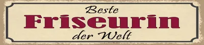 Produktbild von vianmo Blechschild 10x46 cm beste Friseurin der Welt