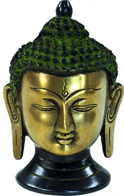 Produktbild von Buddha Statue, Buddha Büste aus Messing, Gold, 13*9*8 cm, Buddhas