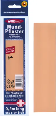 Zdjęcie produktu dla WUNDmed® 02-003 WUNDmed® Pflaster Wasserfest 02-003 beige 6,0 cm x 0,5 m, 1 St.