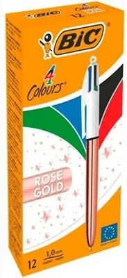 Zdjęcie produktu dla BIC 504894, Spinacz, Wielofunkcyjny długopis, Możliwość ponownego napełnienia, Czarny, Niebieski, Zielony, Czerwony, 12 szt., Średni