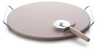 Imagen del producto de Excelsa, piedra para hornear pizza, marca Nonsolopizza, cerámica, 34,5 x 3,5 x 16 cm, color beige