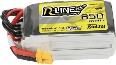 Produktbild von Tattu R-Line Batterie LiPo Akku 850mAh 14.8V 95C 4S1P XT30