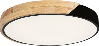 Image de Rabalux Noir Plafonnier LED Erable avec bois 415mm 24W R3528