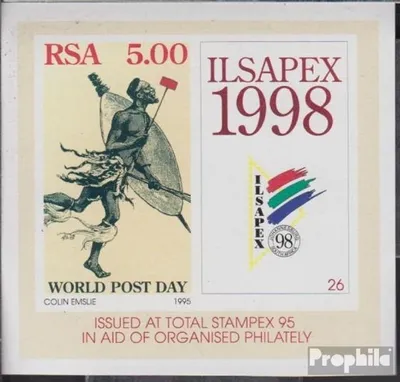 Produktbild von Briefmarken Südafrika 1995 Mi Block39 (kompl.Ausg.) postfrisch Briefmarkenausstellung