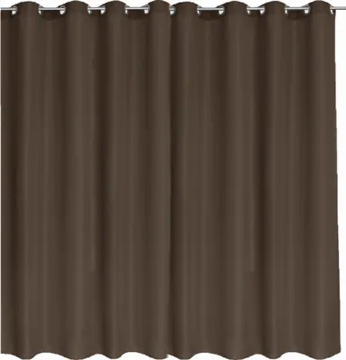 Produktbild von Gardine in Überbreite Blickdicht 300(B) x 245 (L) Abdunkelnd Gardine Schal Vorhang Dunkelbraun mit Ösen