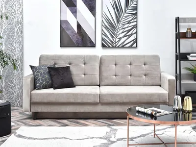 Produktbild von Schlafsofa IRSA – beige/schwarz
