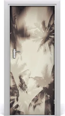 Produktbild von Tulup Türaufkleber 85x205 cm Dekorative Aufkleber Selbstklebend Wasserdichte Tapete Abnehmbar Schlafzimmer Wohnzimmer Wohnkultur - Palmen