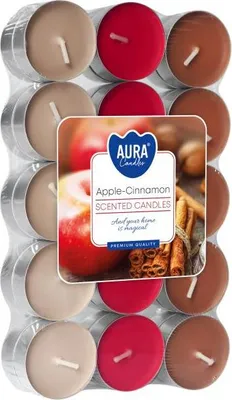 Produktbild von Duftende Teelichter 30 Set Zimt Apfel Duft Duftkerzen Teelicht Duftteelichter