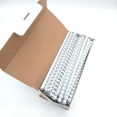 Produktbild von 100x Kunststoff-Binderücken 12mm, bis max. 95 Blatt, weiß
