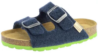 Produktbild von Living Kitzbühel Wooly Wonder Kinder Pantolette mit Tieffußbett Dunkelblau (Nightshadow), 4871-585