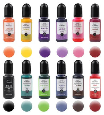 Farbpigmente für Gießpulver, 12x10 ml, Epoxidharz, DIY-Set