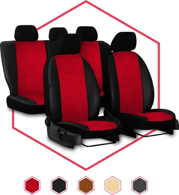 Produktbild von Sitzbezüge Auto Universal Schonbezug Sitzschoner für Rover 200 Rot Autositz Set