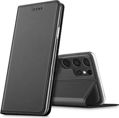 Produktbild von Conie Ultra Slim Klapp Tasche für Samsung Galaxy S25 Ultra Kartenfach Hülle Rundumschutz in Anthrazit / Grau
