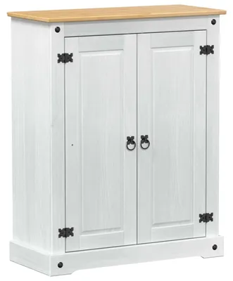 Produktbild von vidaXL Schuhschrank Weiß 86 x 38,5 x 108 cm Massives Kiefernholz
