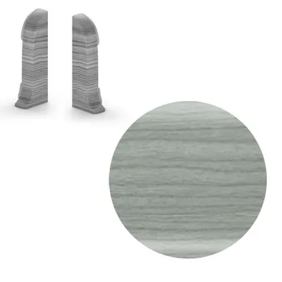 Obrázek produktu pro AP28 koncovka L+P k soklové liště NGF56, PVC popelavě šedá, 56 mm, 1 pár
