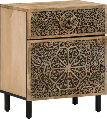 Produktbild von Nachttisch 50x33x60 cm Massivholz Mango