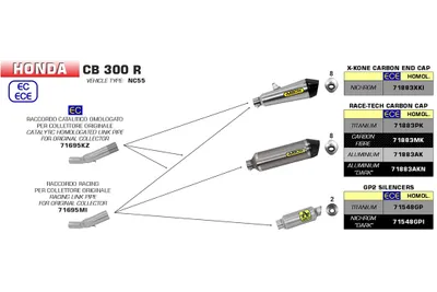 Produktbild von ARROW Zwischenrohr Honda CB300R 18- Edelstahl