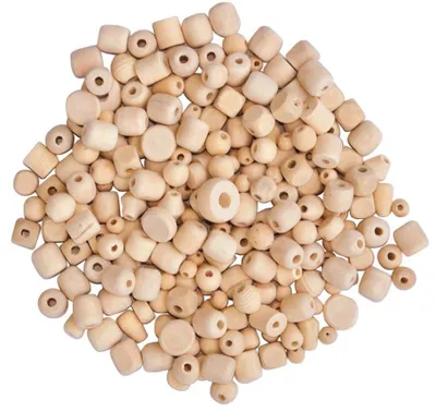 Produktbild von Playbox Holzperlen 500 gr naturfarben
