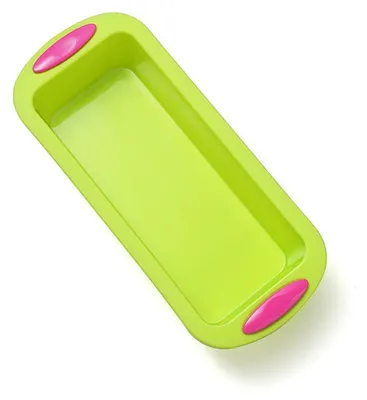 Immagine prodotto di Forma da forno in silicone antiaderente, rettangolare, verde, 27,8x12x6,5 cm