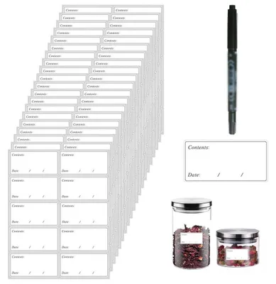 Productafbeelding van Ablosbare diepvriesetiketten, 60x30mm, 200 stuks met marker