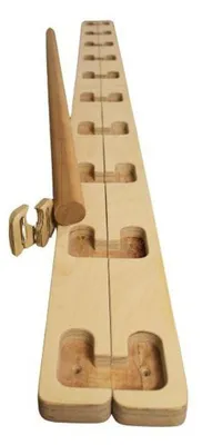 Produktbild von BearOnBar – Komplettes Set aus robusten Trainingsgeräten aus Holz: Dip-Stange und Klimmzugstange bis 145 cm – 10-stufige Höhenverst. für Türrahmen