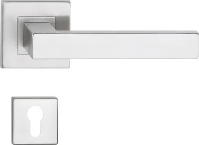 Produktbild von Türklinke Edelstahl Türdrücker  PZ Topaz Türgriff Türbeschlag Eckig Kurzschild