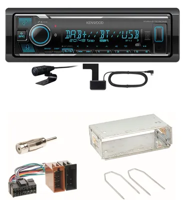Produktbild von Kenwood KMM-BT508DAB Bluetooth DAB USB Einbauset für Renault Clio 1 2 Twingo