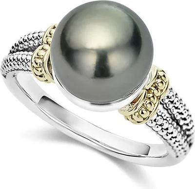 Produktbild von Retro Frauen Faux Perle Dual Farbe Geschnitzt Verlobung Finger Ring Schmuck Geschenk-Silber,US 10