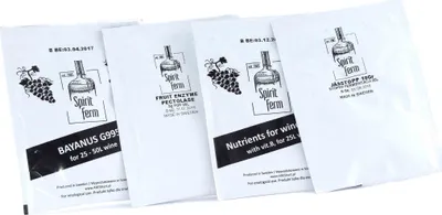 Produktbild von Weinhefe + Hefenährsalz + Pektolase + Kaliumsorbate, Wein Hefe, Hefe für Wein