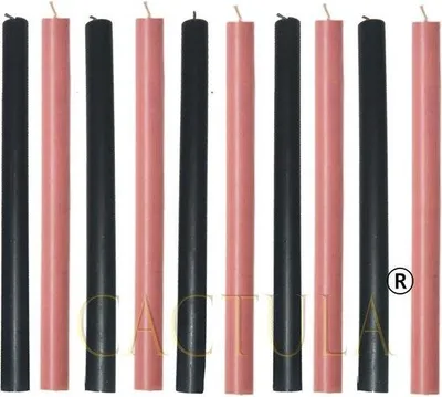 Obrázok produktu pre Sviečky Cactula – tmavohnedé a staroružové – priemer 2,1 cm, dĺžka 30 cm – 10 kusov