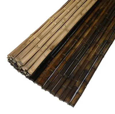 Produktbild von Halbrunde schwarze Bambusmatte 100x180cm