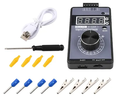Signaalgenerator ±10 V / 0-22 mA, analoge kalibrator, 3 voedingsmodi